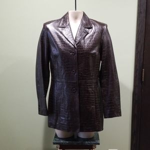 Liz Claiborne Collection Leather Jacket Size 4